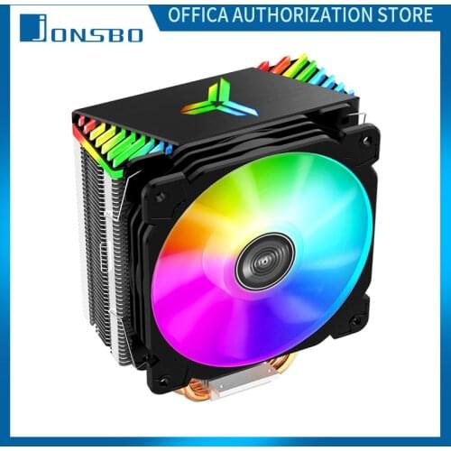 Jonsbo CR-1000GT CPU Radiator 4 Heat Pipe 4PIN PWM Speed Control ARGB Color Silent Fan For Intel 775 1155 1156 AMD AM4 AM3