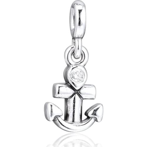 Fits Pandora Me Link Bracelet Genuine 925 Sterling Silver Anchor Dangle Charm Beads for Jewelry Making Women Gift berloques