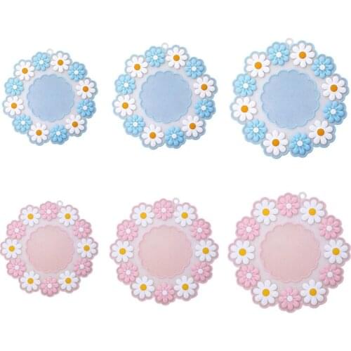 Cute Flower Coaster Insulation Placemat Anti-Slip Soft PVC Cup Mat for Drinks Coffee Beverage Beer Mugs Holder 1Pc