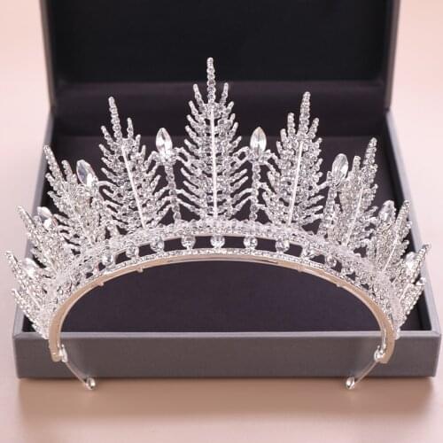 Handmade Gold Silver Color Bridal Hair Jewelry Luxury Pearl Rhinestone Tiara And Crown Crystal Pageants Wedding Hair Accessories