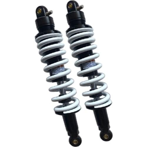 Universal 2piece 410mm Motorcycle Nitrogen Shock Absorber 12mm Spring for DIRT BIKE ATV Vehicle Kart black + white
