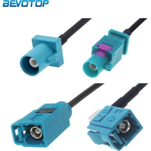 Universal Fakra Z Male / Female RAL5021 Neutral Coding RG174 Cable Auto Car Navigation GPS Antenna Extension RF Coaxial Pigtail