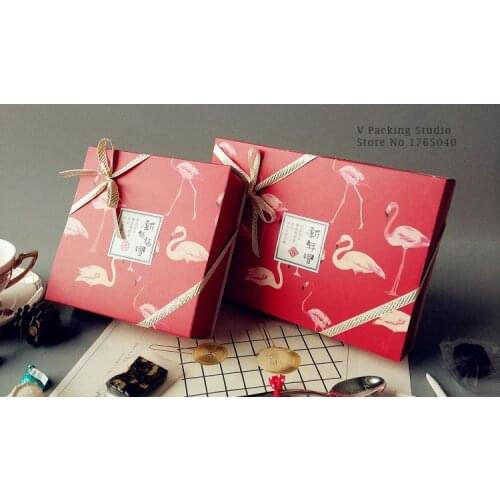 23.6X16.6X5.2CM red Firebird packing candy Bisscuits pastry Baking box gift Packing box100pcs/lot