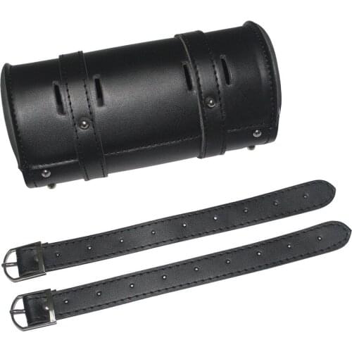 Vintage Black Motorcycle Saddle Bags PU Leather otorbike Side Tool Tail Bag Luggage for Harley Universal Motorcycle Saddle Bags