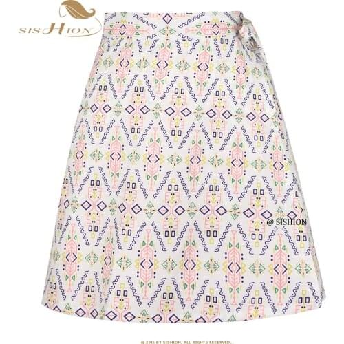 SISHION 2021 Women Sexy Sarong Summer Skirt SS0015 Geometry Boho Printed Quick Wrap Athletic Cover-up That Multitasks Wrap Skirt