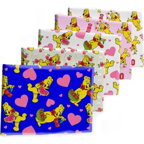Chewing Gum Cartoon Design Printed Bullet Textured Liverpool Patchwork Tissue Kids home textile 50*145cm