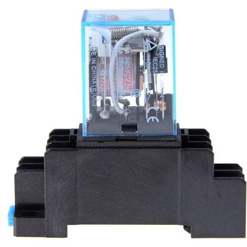 1PCS PTF08A LY2NJ HH62P Relay 220V AC Coil High Quality General Purpose DPDT Micro Mini Relay Or Socket Base Holder