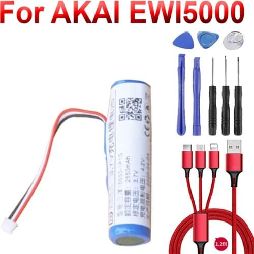 3.7V 2500- 2750mAH for AKAI EWI5000 18650 16650 electronic blowpipe batteries