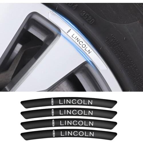 4pcs Car Wheel Hub Stickers Aluminium Alloy Auto Emblem Accessories For Lincoln Navigator Town-car Aviator MKZ Corsair MKX MKS