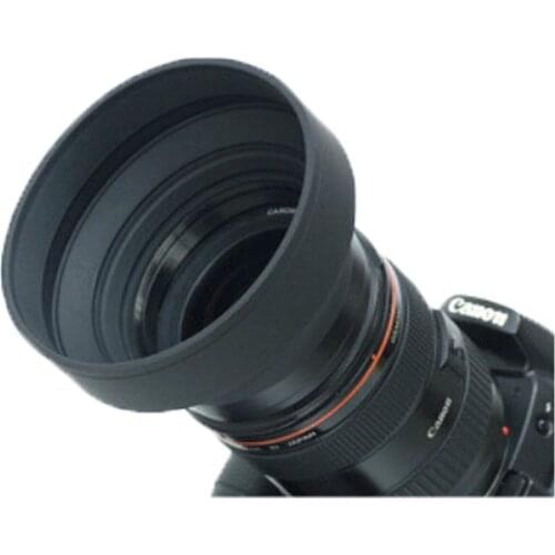 62mm 3-in-1 3-Stage Collapsible Rubber Lens Hood for All digital camera