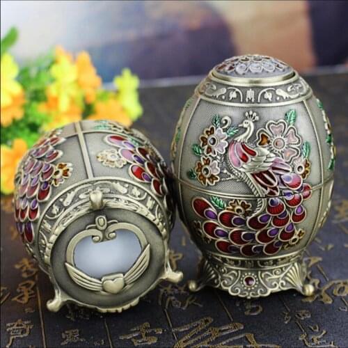 Antique peacock embossed metal toothpick holder box organizer tableware home decoration tandenstoker houder YQT014