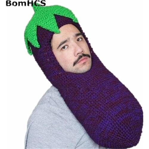BomHCS Funny Beanie 100% Handmade Knit Hat Novetly Halloween Party Birthday Christmas Gift