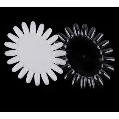 Fast shipping way nail tips color palette display panel oval mould as manicure practice display board beauty nail art product