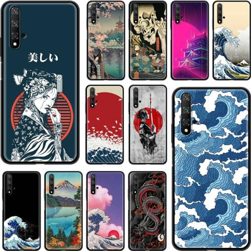 Case For Huawei P30 Lite P Smart Z Y6 Y7 2019 P40 Pro P20 Honor 9X 8X Play 9A 20 9S Phone Cover Shell Japanese Style Art Japan