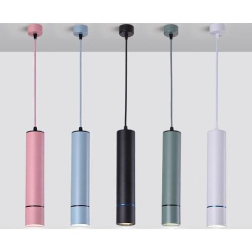 Cylinder Pipe LED Pendant Lights Modern Long Tube Ceiling Hanging Lamp Spot Light Dining Room Bar Cafe Pendant Lamp Home Decor