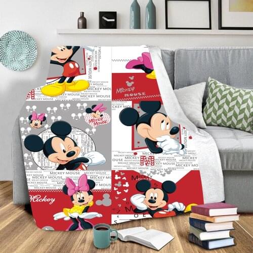 Disney Mickey Minnie Mouse Boys Girls Sherpa Blanket Throw Duvet Sofa Bed Car Keep Warm Comfortable Air Conditioning Nap Blanket