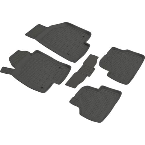 Volkswagen Tiguan Refref 4D Pool Designed Rubber Car Floor Mat 2008-2015 Black
