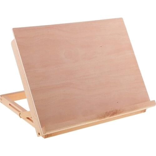 12-1/2inch Wide x 16.9 inch Tall Artist Adjustable Wood Drawing Board, Beech Wood Table Art Easel