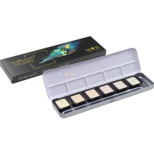 Finetec, Artist Pearlescent, F5600, Watercolor Paint, Fast dry colors,Assorted Pearlescent Colors - 24 Color Set