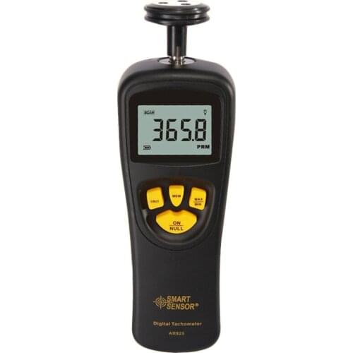 SMART SENSOR Original 0.5~19999 RPM AR925 Contact Digital Tachometer Meter with LCD Backlight Display Speed Measuring Tester