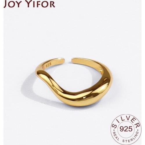 925 Sterling Silver Rings for Women Curve Vintage Wedding Trendy Jewelry Large Adjustable Antique Rings Anillos