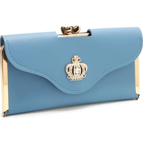 Korean Womens Purse Long Wallet Card Bag Dinner Bag Fashion Handbag With Diamond Clasp