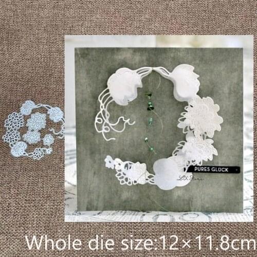 XLDesign Craft Metal stencil mold Cutting Dies flower wreath decoration scrapbook die cuts Album Paper Card Craft Embossing