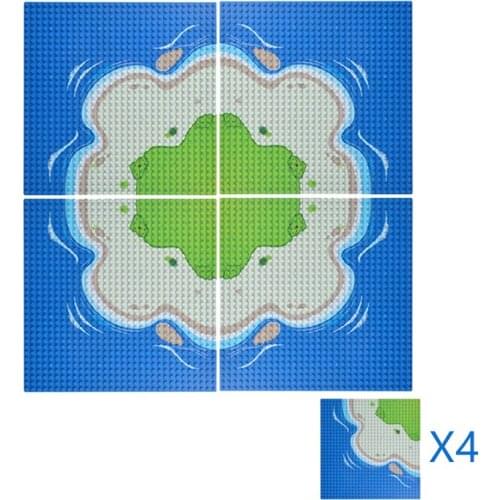 [MOC Hub] Printed Baseplate Compatible Major Brand Toys Island Building Block Road Track Classic Collections