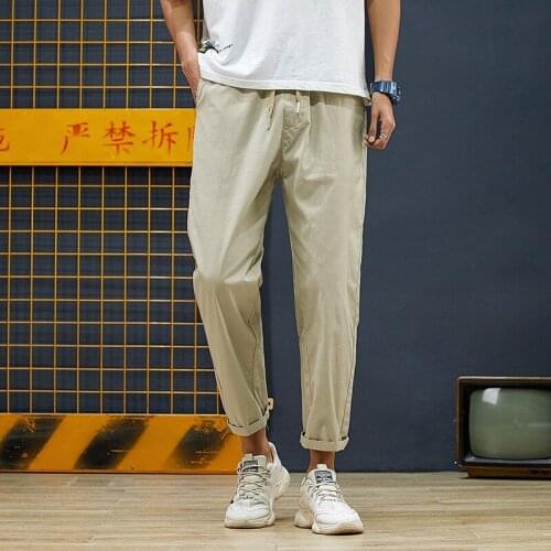 Casual Ankle-Length Pants Men Trousers Streetwear Jogger Pants Men Sweatpants Loose Fit Men Pants 2020 New