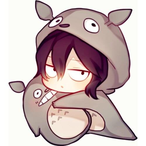 LLY-0422 Cute My Hero Academia Shota Aizawa Chibi Car Sticker Decal PVC Cars Motorcycle Sunscreen Waterproof Creativity Decals