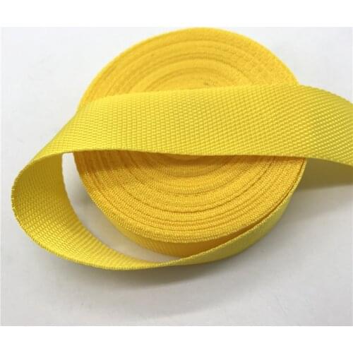15mm 20mm 25mm 30mm 38mm Wide 5yards Yellow Strap Nylon Webbing Knapsack Strapping Bags Crafts