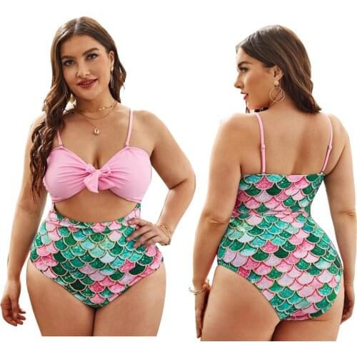 2021 New Women Plus size Swimsuit One Piece Swimwear Large Big Plussize Floral Swimming Bathing Suits Beachwear Wear For Female