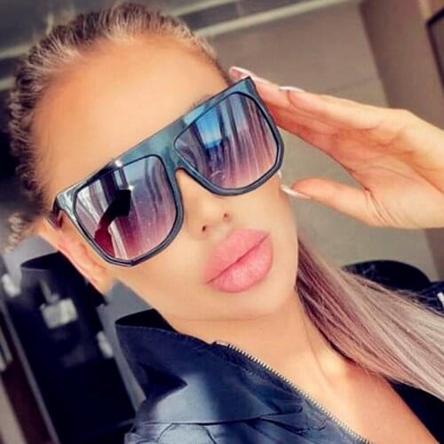 ONEVAN 2021 New Square Sunglasses Women Oversized Eyeglasses Women/Men Brand Designer Glasses Women Mirror Lentes De Sol Mujer