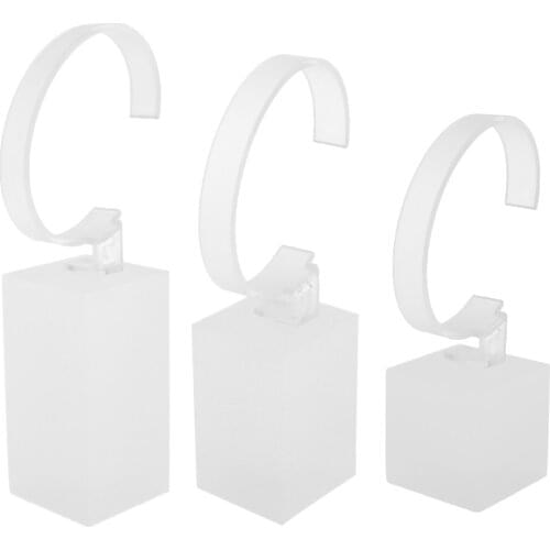 1 Pack of Watch Jewelry Bracelet Display Stands Rack Holder showcase for Home or Store Usage,Transparent,Black,White