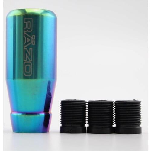 Neo Chrome RAZO Gear Shift Knob Car Racing Shifter Lever Knob For Universal Manual Transmission Car