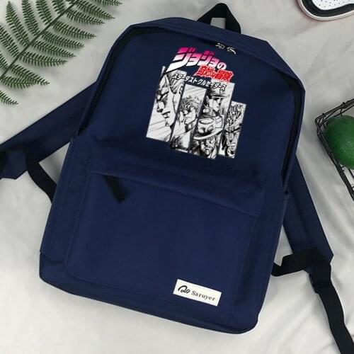 Jojo Bizarre Adventure mochila travel designer kawaii anime femenina men backpack