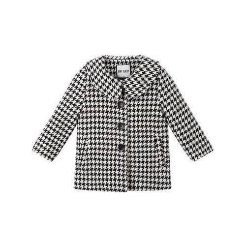 Girls wool lapel coat fashion princess cotton coat