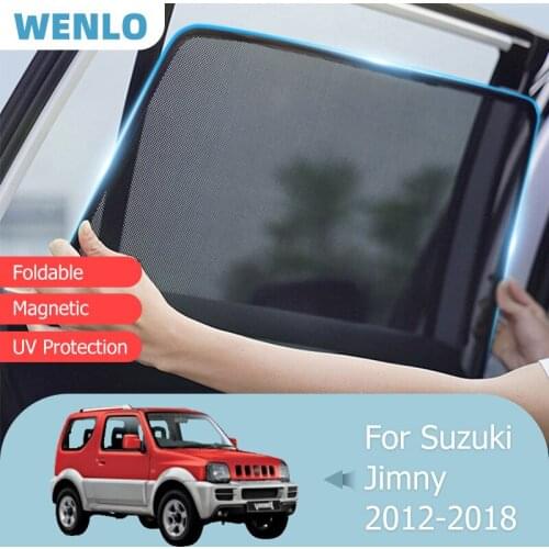 For Suzuki Jimny 2012-2018 Front Windshield Car Sunshade Side Window Blind Sun Shade Magnet Visor Folding Mesh Curtain Protector