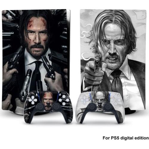 Shooter Style PS5 Digital Edition Skin Sticker for Playstation 5 Console & 2 Controllers Decal Vinyl Protective Skins Style 1