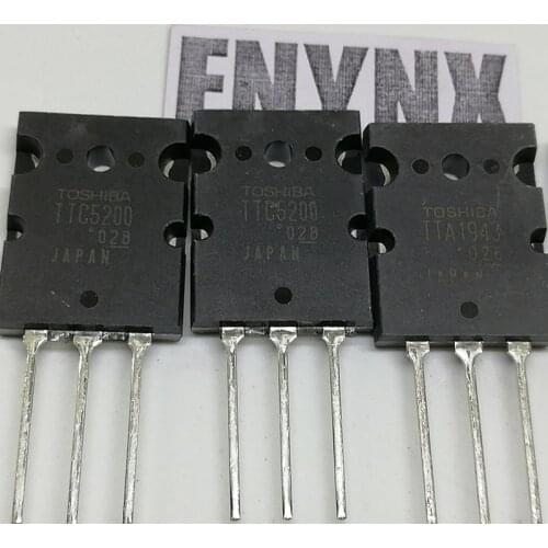 100% Original JAPAN Power Amplifier Transistor 20PCS TTA1943 + 20PCS TTC5200 Total 40PCS New Version Of 2SA1943 2SC5200