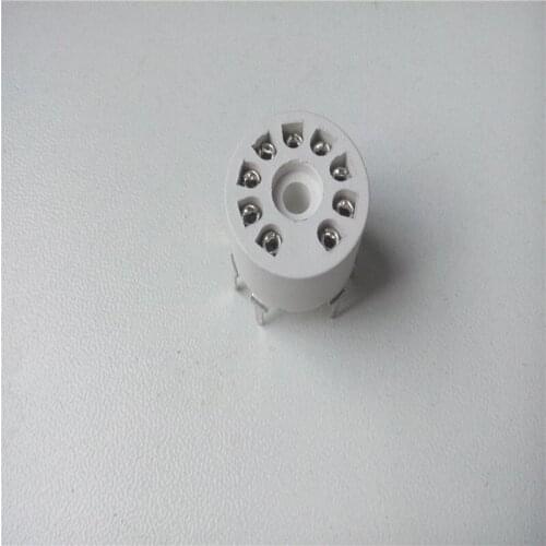 25pcs bakelite tube socket GZS9-Y seat tube socket silver foot PCB for 12AX7 12AU7 tube amplifier