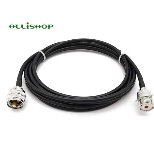 UHF PL259 Male to UHF Female Pigtail LMR195 Handheld Radio RF Pigtail Cable UHF Plug to UHF SO239 Female Jack 1/3/5/8/10/12/15M