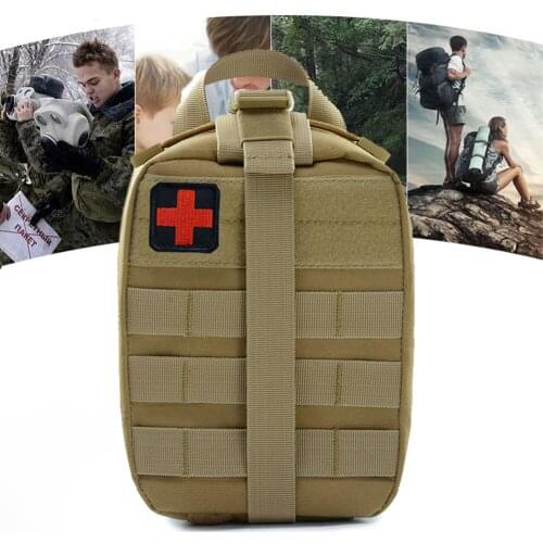 Outdoor Tactical Molle Pouch Military Emergency Medical First Aid Survive Kit Bag Outdoor Travel Hunting Utility Hiking Gear