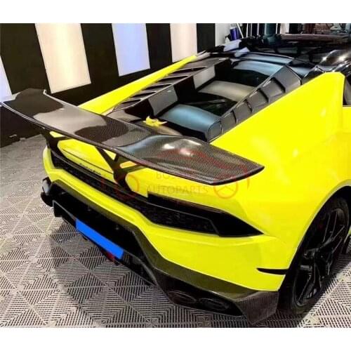 Lp610 alta fibra de carbono corpo do carro kit spoiler traseiro asa para lamborghini huracan lp610 580 dmc estilo do carro