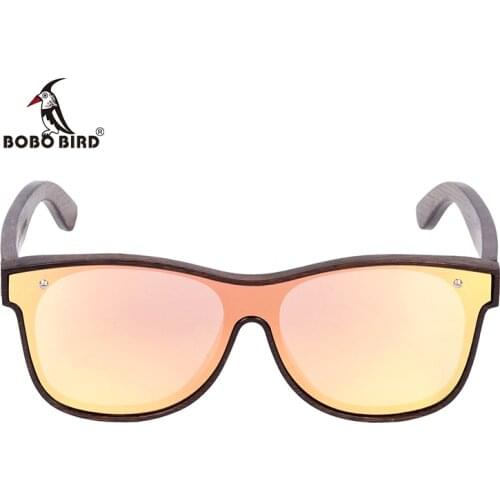 BOBO BIRD Sunglasses Women Luxury Big Lens Wood Polarized Glasses Fashion Eyewear lunette de soleil femme DG16