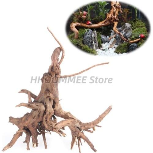 1 Pcs Wood Natural Trunk Driftwood Tree Aquarium Fish Tank Plant Stump Aquarium Fish Tank Ornament Landscaping Decoration NEW