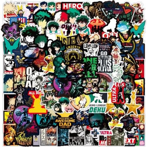 10/30/50PCS Cartoon Riman My Hero Academy Decorative Sticker Luggage Notebook Scooter Water Cup Waterproof Sticker Wholesale