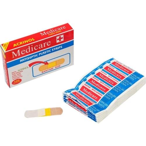 100Pcs/Lot Adhesive Elastic Bandage First Aid Wound Plaster Non-woven Waterproof Hemostasis Band-Aid Sticker For Home Travel