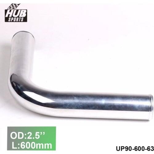 2pcs/unit 63mm 2.5"OD Inlet Aluminum 90 Degree Turbo/Intake/Intercooler Elbow Piping L: 600mm For Toyota corolla HU-UP90-600-63
