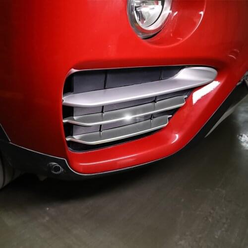 Stainless Front Bottom Fog Light Lamp frame Cover Trim strips For BMW X3 X4 F25 F26 2014-17 4pcs Car styling exterior accessory